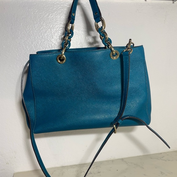 Michael Kors Leather Crossbody Bag - Teal/Blue/Turquoise - Picture 2 of 11